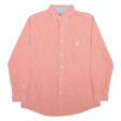 CHAPS Easy Care Shirt Red Gingham Long Sleeve Mens M on Sale