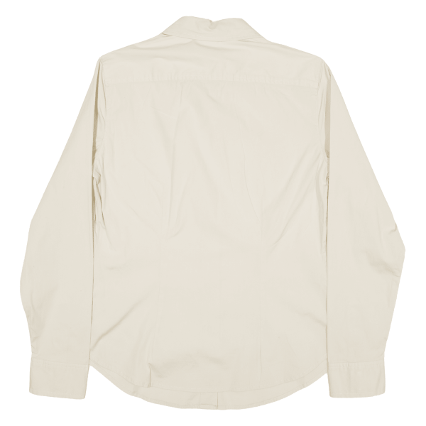 GAP Plain Shirt Beige Long Sleeve Womens M Online Hot Sale