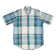 NAUTICA Shirt Green Plaid Short Sleeve Mens M Online Hot Sale