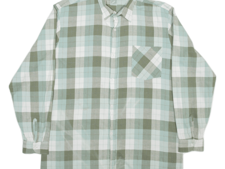 MARSUM Shirt Green Check Long Sleeve Mens XL Discount