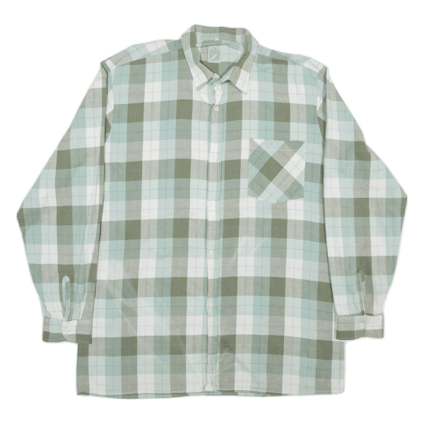 MARSUM Shirt Green Check Long Sleeve Mens XL Discount