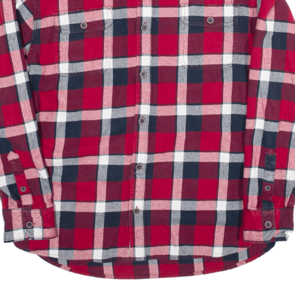 JACHS Flannel Shirt Red Plaid Long Sleeve Mens L Online now