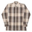 Shirt Brown Check Long Sleeve Mens M Discount