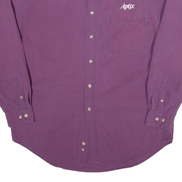 LEE Shirt Purple Check Long Sleeve Mens L on Sale