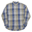 CHAPS RALPH LAUREN Shirt Blue Plaid Long Sleeve Mens XL on Sale