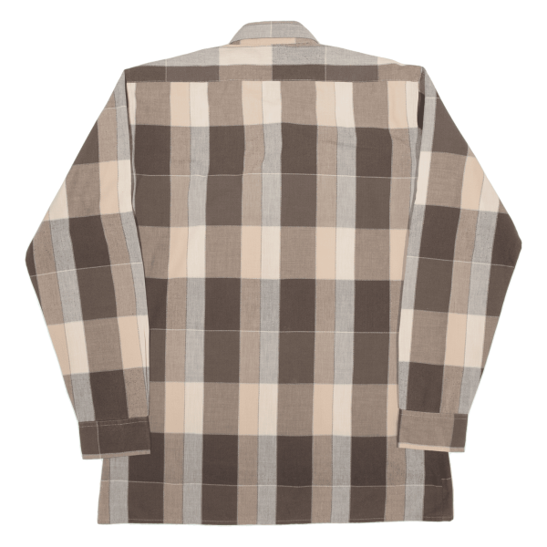 Shirt Brown Check Long Sleeve Mens M Discount