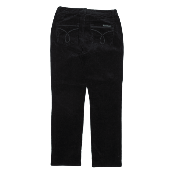 CALVIN KLEIN Corduroy Trousers Black Regular Straight Womens W28 L28 Discount