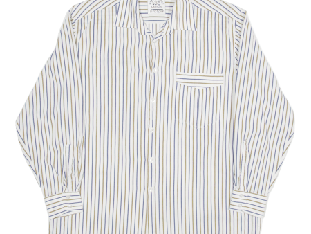 NEW CLASSIC DESIGN Shirt White Striped Long Sleeve Mens XL For Discount