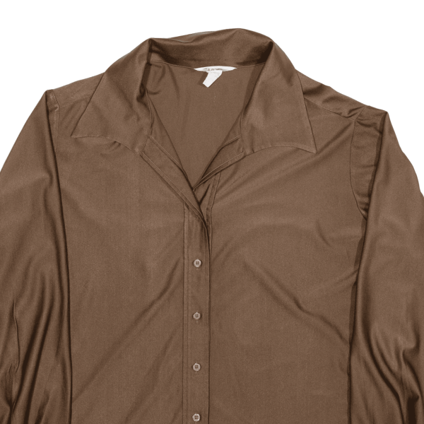 GAILORD Plain Shirt Brown Long Sleeve Womens L For Sale