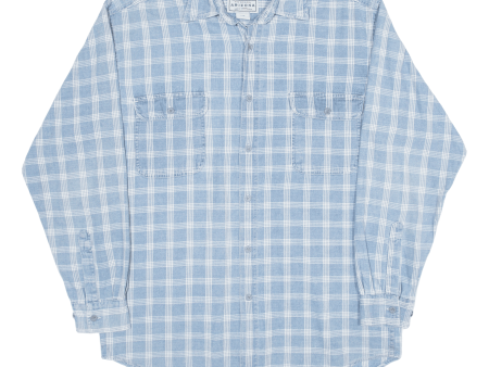 ARIZONA Shirt Blue Check Long Sleeve Mens S Online