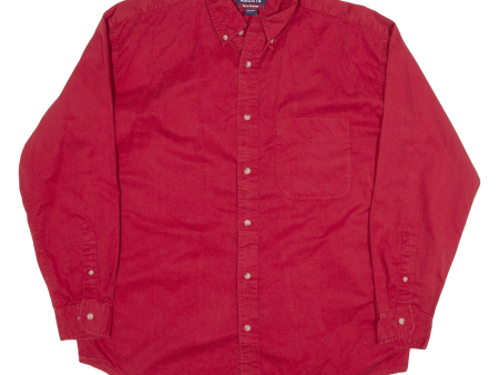 AUGUSTA SPORTSWEAR Plain Shirt Red Long Sleeve Mens L Online now