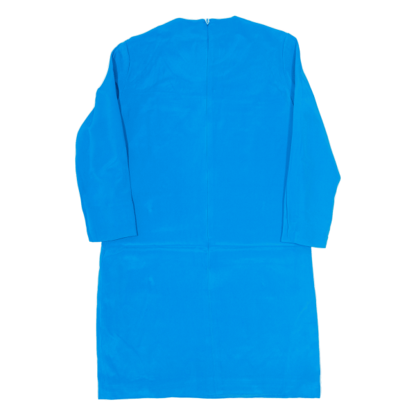 CELINE Oversized Sheath Dress Blue Viscose 3 4 Sleeve Knee Length Womens UK 14 Online Hot Sale