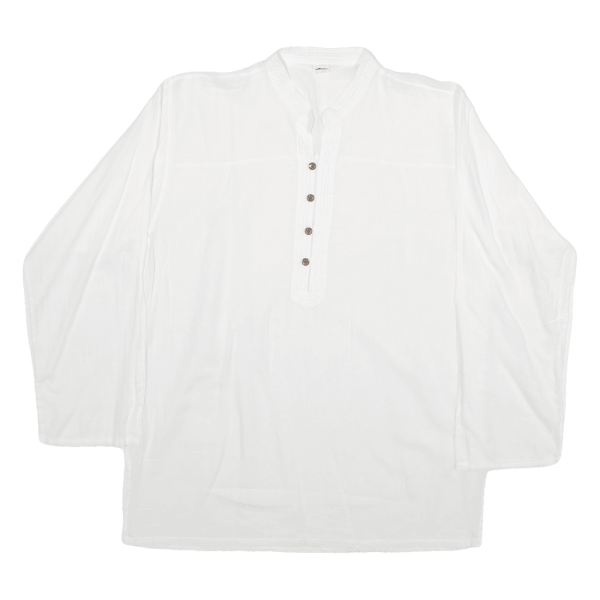 JAMINS Plain Shirt White Long Sleeve Mens M Online now