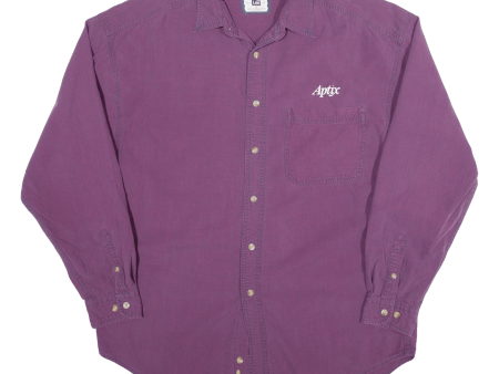 LEE Shirt Purple Check Long Sleeve Mens L on Sale