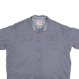 WRANGLER Stretch Flex Plain Shirt Grey Short Sleeve Mens L Online Sale