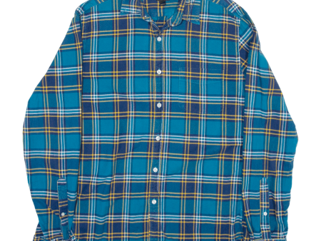 J CREW Shirt Blue Check Long Sleeve Mens M For Sale