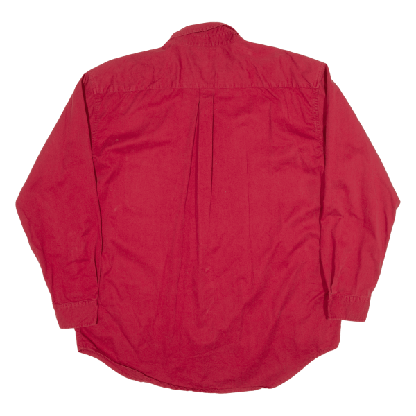 AUGUSTA SPORTSWEAR Plain Shirt Red Long Sleeve Mens L Online now