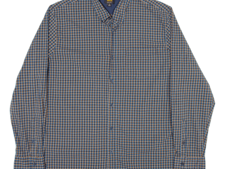 LEE Stretch Shirt Blue Check Long Sleeve Mens XL Online Sale