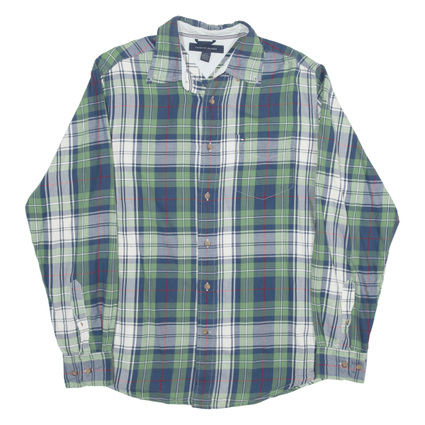 TOMMY HILFIGER Shirt Green Check Long Sleeve Mens S Online