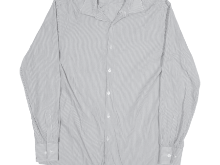 HUGO BOSS Shirt Black Striped Long Sleeve Mens M Online Sale