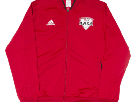 ADIDAS Kimberly Area Soccer Association Track Jacket Red Mens L Sale