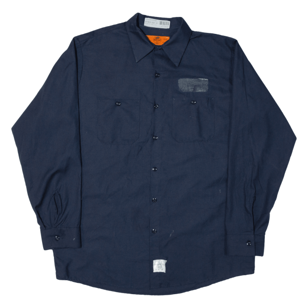 RED KAP Worker Shirt Blue Long Sleeve Mens L Online