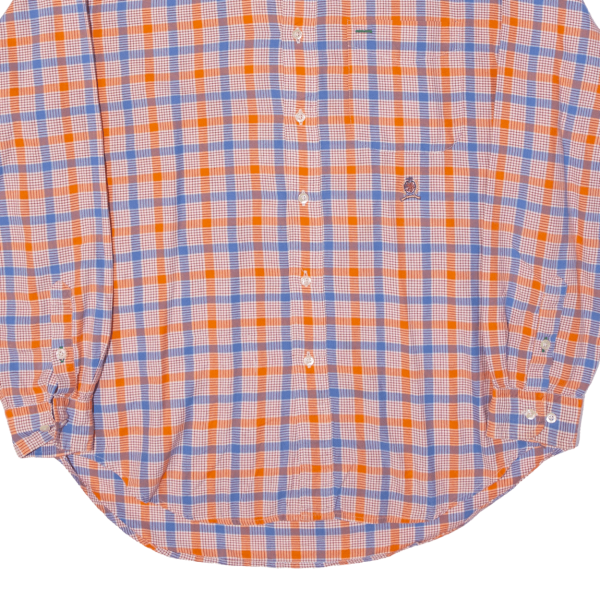 TOMMY HILFIGER Shirt Orange Check Long Sleeve Mens M Online now