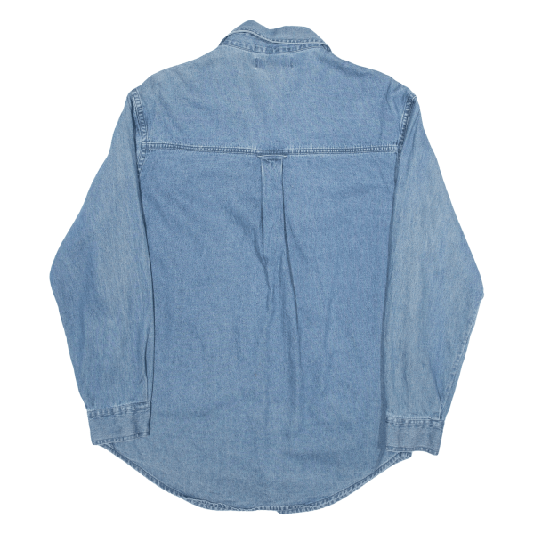 PASSPORTS Denim Shirt Blue Long Sleeve Womens S For Sale