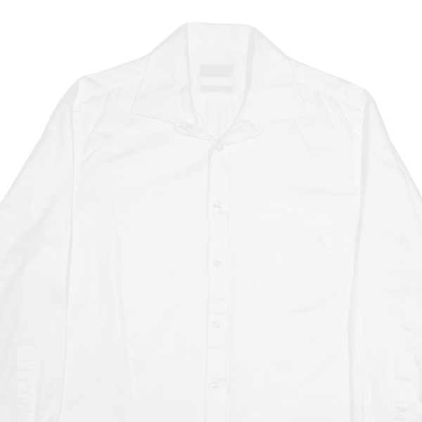 MICHAEL KORS Plain Shirt White Long Sleeve Mens L Discount