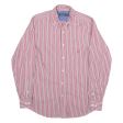 NAUTICA Shirt Red Striped Long Sleeve Mens S Sale