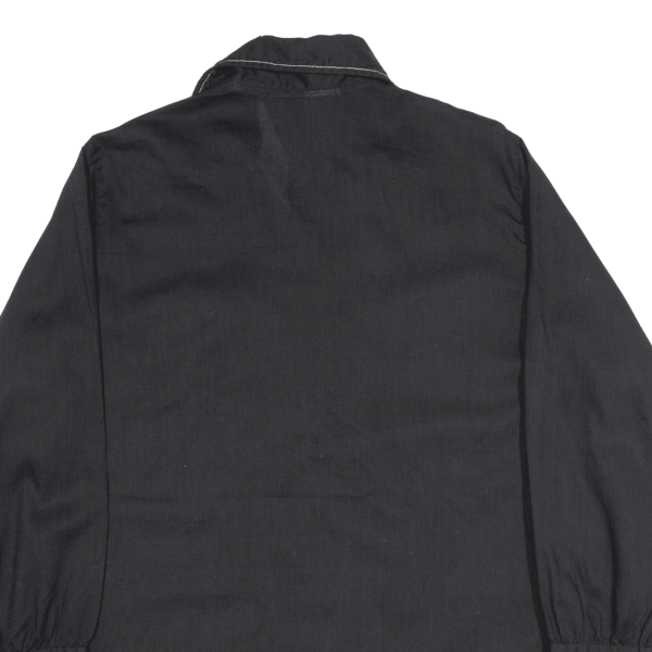 Plain Shirt Black Long Sleeve Womens L Online Sale