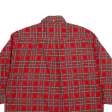 TOMMY HILFIGER Shirt Red Plaid 3 4 Sleeve Mens M Cheap