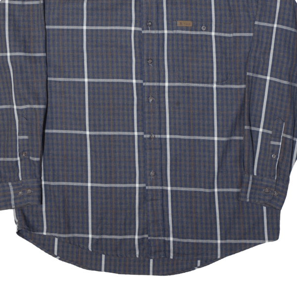 WOOLRICH Shirt Grey Check Long Sleeve Mens L Discount