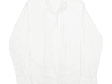 SACHS Plain Shirt White Long Sleeve Mens L Hot on Sale