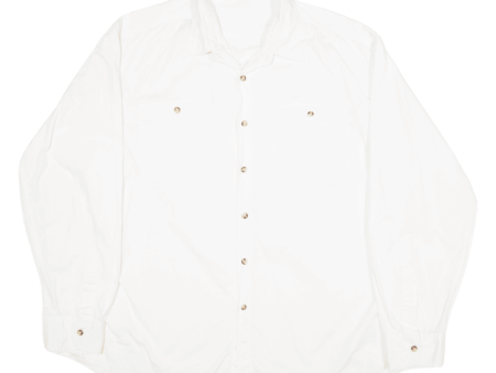 Plain Shirt White Long Sleeve Mens XL Online Hot Sale