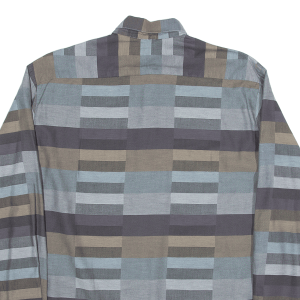 LET S GO Shirt Blue Check Long Sleeve Mens M Online Hot Sale