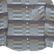 LET S GO Shirt Blue Check Long Sleeve Mens M Online Hot Sale