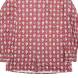 Zip Shirt Red Geometric Long Sleeve Mens S Supply