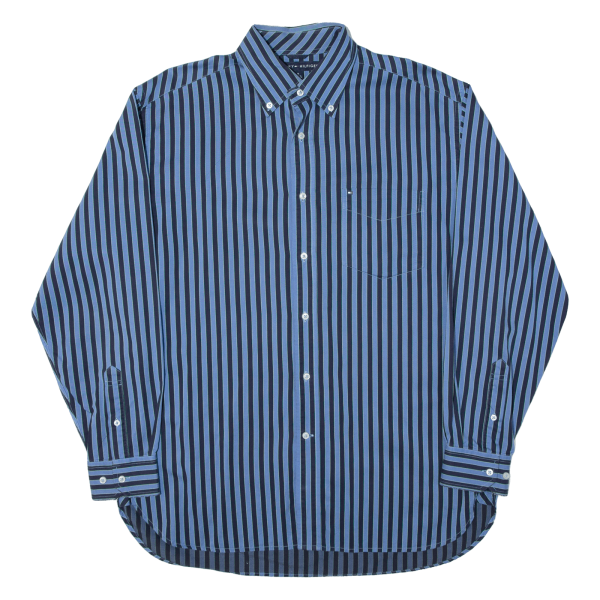 TOMMY HILFIGER Shirt Blue Striped Long Sleeve Mens M Supply