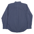 NAUTICA Slim Fit Shirt Blue Pinstripe Long Sleeve Mens L Online Sale