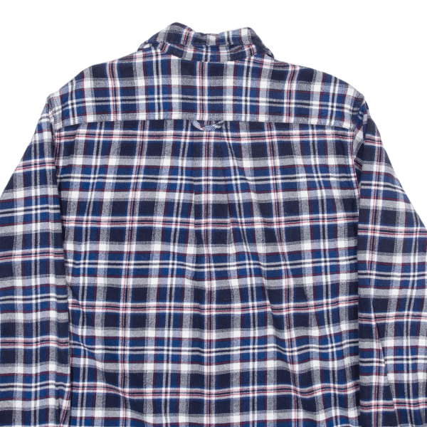 JACHS Flannel Shirt Blue Check Long Sleeve Mens M For Sale