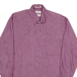 SAVANE Plain Shirt Purple Long Sleeve Mens S Discount