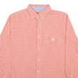 CHAPS Easy Care Shirt Red Gingham Long Sleeve Mens M on Sale