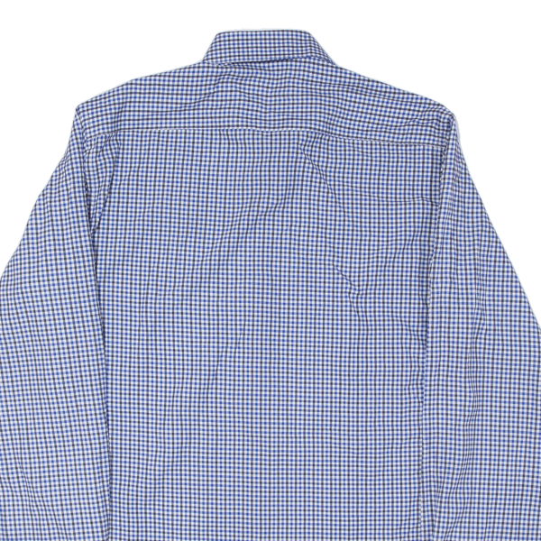 NAUTICA Slim Fit Shirt Blue Check Long Sleeve Mens M Hot on Sale