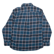 JACHS Flannel Shirt Blue Check Long Sleeve Mens L For Sale