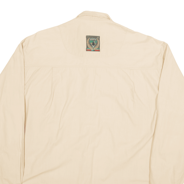 PATINO Plain Shirt Beige Long Sleeve Mens XL Discount