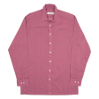 C & A Shirt Pink 90s Striped Long Sleeve Mens M on Sale