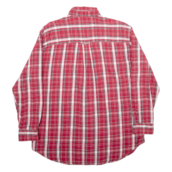 CHAPS RALPH LAUREN Flannel Shirt Red Check Long Sleeve Mens L Supply