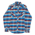 BLACKJACK Flannel Shirt Blue Gingham Long Sleeve Mens M For Cheap