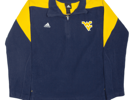 ADIDAS West Virginia Patterned Jumper Blue 1 4 Zip Boys L on Sale